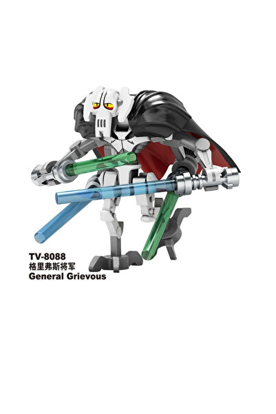yamanS General Grevious Pelerinli Clone Wars Figür Yapı Blok Oyuncak(Custom M...