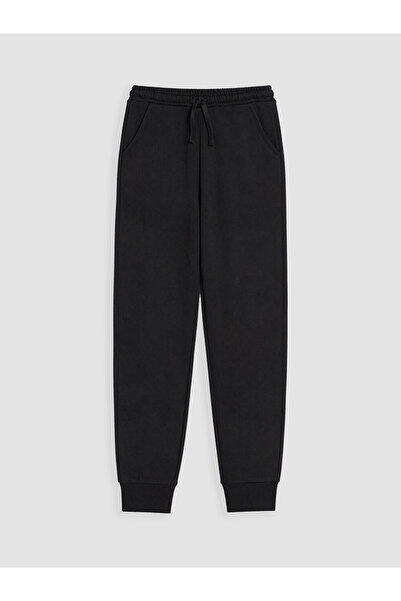 LC Waikiki Lcw Kids Black Boy's Sweatpants with Elastic Waist