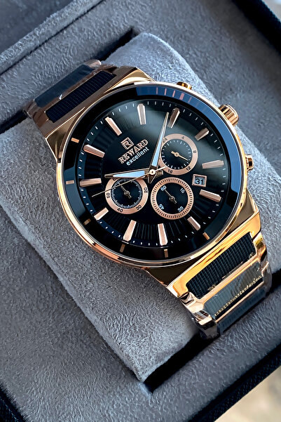 Reward Original Men's Wristwatch Waterproof Steel Band Gift with Box