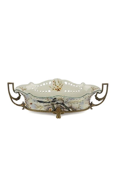 Mikasa Moor Beyaz Mavi Kuşlu Antik Dek Tabak 36x11cm