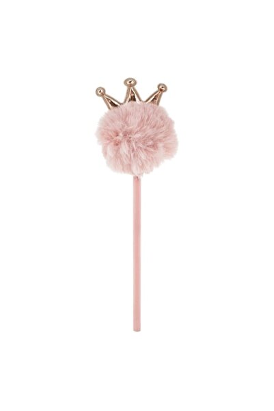 OEM Creion roz pudră cu pompon și coroană 22.5cm