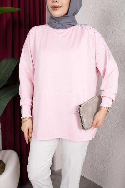 Newstil Taşlı Sweatshirt