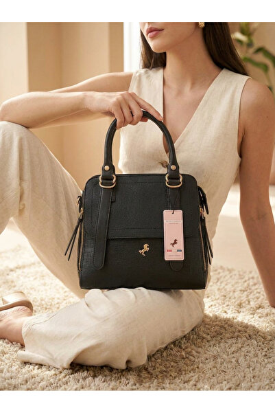 Miami Polo Club Original Women's Gold Detailed Hand and Shoulder Bag (Long St...