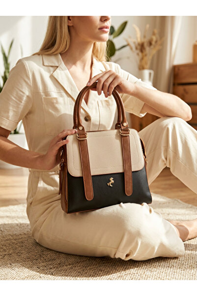 Miami Polo Club Original Women's Gold Detailed Hand and Shoulder Bag (Long St...