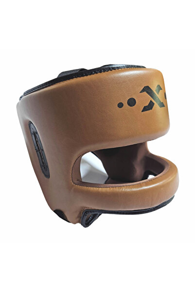 Excalibur Carbon Nose Protection Closed Boxing Training Helmet Tan L