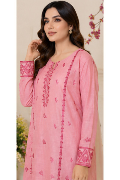 6TEEN 2-Piece Pink Embroidered Suit