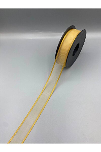 hobimixhobimix 2.5 cm Gold Chiffon Ribbon 9 Meters – Decorative Ribbon for Em...