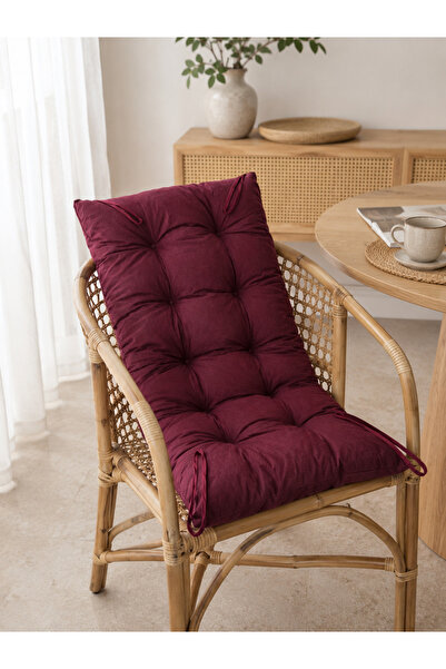 Yuvina Home 50x110 cm Kapitoneli Sandalye Minderi Bağcıklı Pofidik Bank Salın...