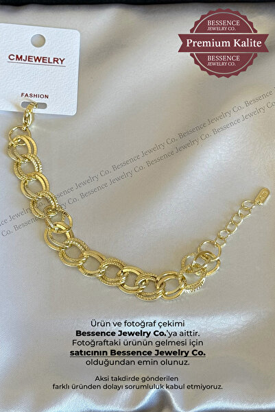 BESSENCE JEWELRY CO. CM Jew 14K Gold VIP Klasik Samanyolu Model Çelik Bilekli...