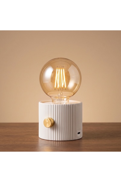 Genel Markalar Şarjlı Dekoratif Masa Lambası – Kademesiz Dimmer & Type-C Şarj...