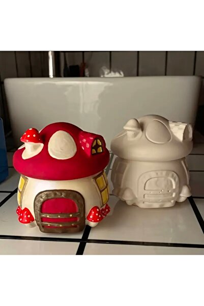 morlalem m 9cm Smurfs Mushroom House Box Silicone Mold K-1596, Stone Powder P...