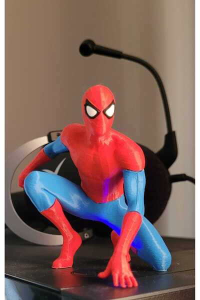 Spider Man Figür 9 cm Örümcek Adam Dekoratif Figürü, Biblo, 3D Baskı 9 cm