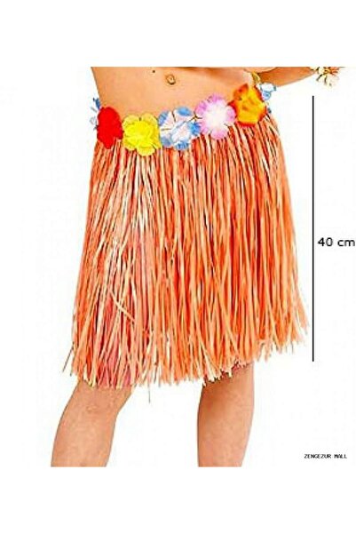 ZERO LAND Zngzrmll Adult and Child Compatible Orange Color Hawaiian Luau with...