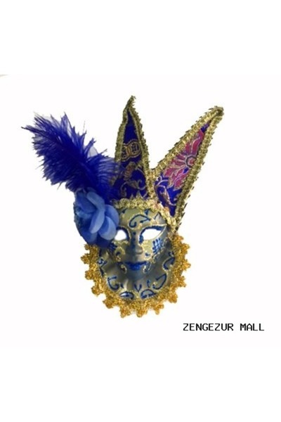 ZERO LAND Zngzrmll Feathered Decorative Ceramic Mask (213601) Mi Color