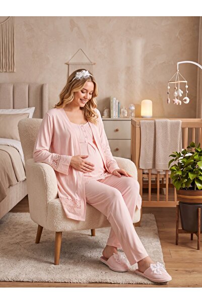 Lohussa New Season Powder Rope Strap Lace Detailed Design Buttoned Maternity ...