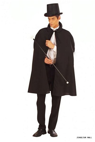 ZERO LAND Zngzrmll Black Wizard Cloak 120 cm and Wizard Hat 12 cm (214321) Ad...