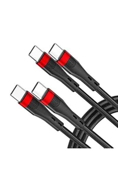GENERAL كابل USB C إلى USB C من Bestwish بقوة 60 واط، 3 قطع بطول 3 أقدام، كاب...