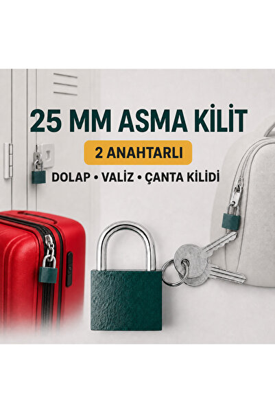 lawrenceshop Valiz, Çanta, Dolap, Okul ve Spor Salonu Kilidi 25 mm Asma Kilit...