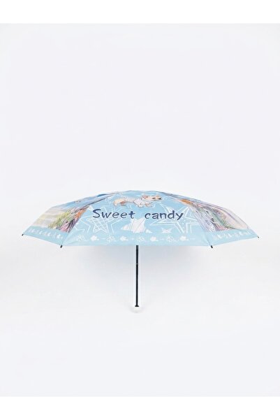 Sweet Candy Γυναικεία συνθετική ομπρέλα με σχέδιο κούκλας, κάλυμμα και κρεμασ...