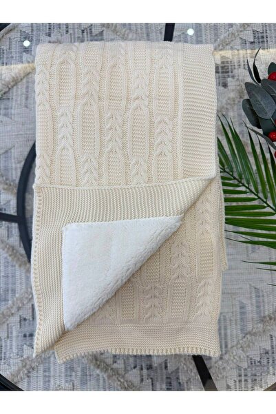 Minizade Luxury Plush Lined Knitwear Baby Blanket, Warm Stroller & Hospital D...