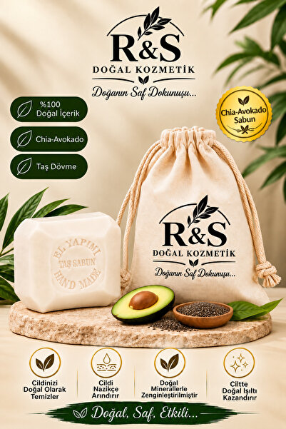 R&S Doğal Kozmetik صابون تاش تاوتيد بالشيا والأفوكادو للتنقية الطبيعية - صابو...