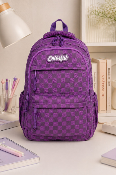 Catwins Dama Patterned School Bag with Accessories