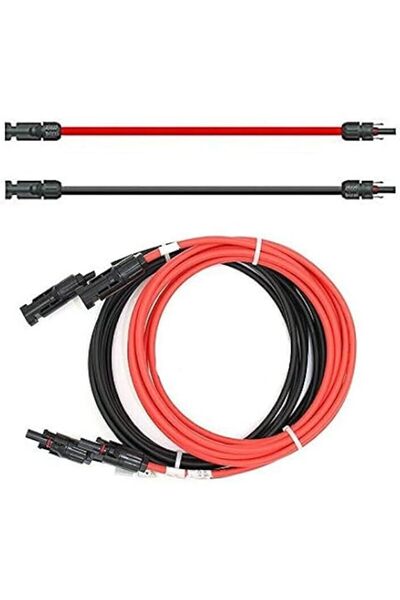 OEM Ηλιακό καλώδιο 6mm 16.5 μ. Κόκκινο / 15 μ. Μαύρο, με βύσματα MC4, για εσω...