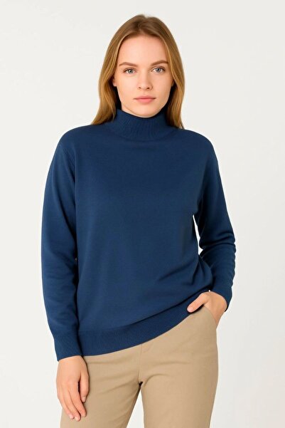 Mariposa Secret Women's Half-Throat Knitwear Soft Textured Cotton Long Sleeve...
