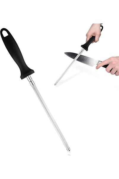 GENERAL Mecaco Steel Knife Sharpener Rod Professional Steel Sharpening Rod 8 ...