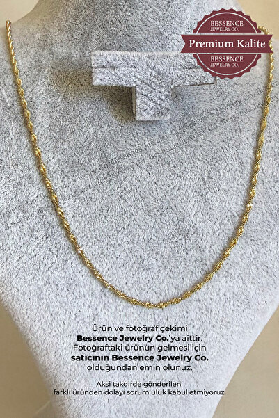 BESSENCE JEWELRY CO. Xuping 14K Gold VIP Çelik Kolye Burgu Ritim Zincir Model...