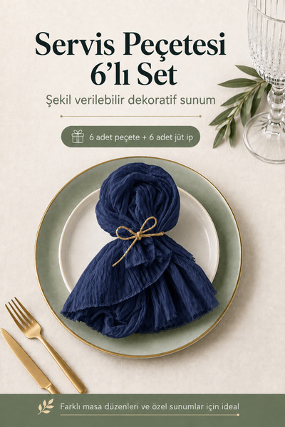 Soft Kare Bohemian Dinner Napkin Set of 6 for Special Occasions – 40×40 cm