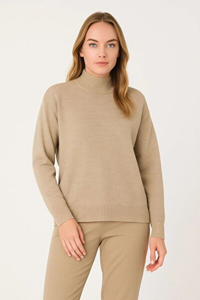 Mariposa Secret Women's Half-Throat Knitwear Soft Textured Cotton Long Sleeve...