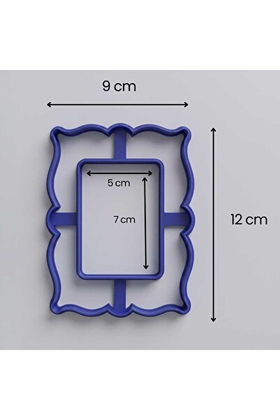 Craftelle Wavy Edge Photo & Mirror Frame Ceramic Cutting Die – Polymer Clay And... - 8X10 cm - Cream