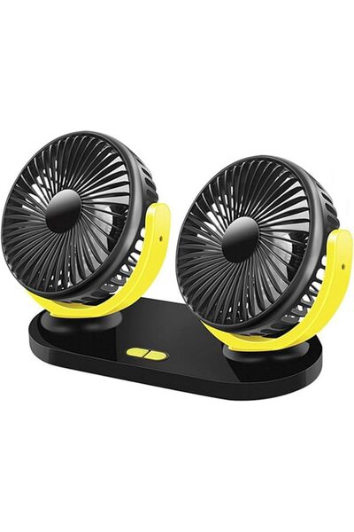GENERAL Mini Dual Head Electric Air Blower 3 Speed Adjustable Dashboard Mount...