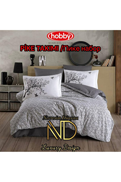 pınaxar Poplin Pique Set Double Arianna Gray