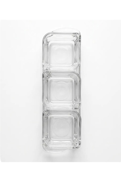 Aşkana Glass Bowl Set with 3 Trays – Breakfast, Sauce, Snack, Appetizer and P...