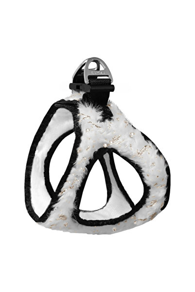 pınaxar Three-Lock Glittery Plush Cat and Dog Collar 20-24 cm - Small White