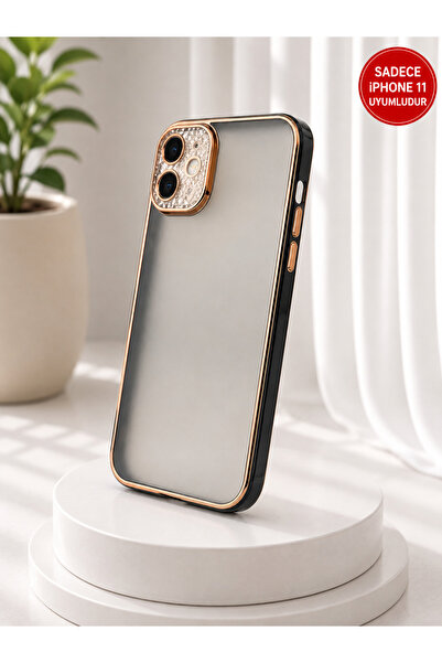 EskilikShop Premium Kalite SADECE DÜZ İPHONE 11 UYUMLU Yanları Yumuşak Slikon...