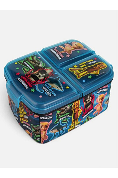 Generic Brand Brainrot 3-Compartment Plastic Casserole for Kids - 790ml