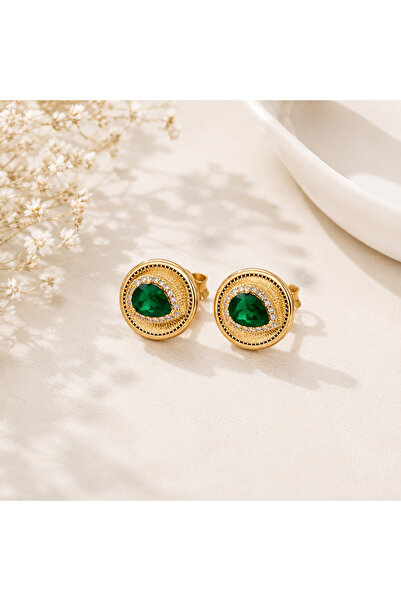 Archhazel Jewelery Xuping Green Drop Stone Earrings