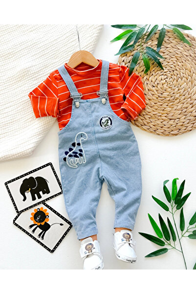 hümabebe Little Dinosaur Striped T-Shirt, Knitted Jeans, Overalls, Seasonal 2...