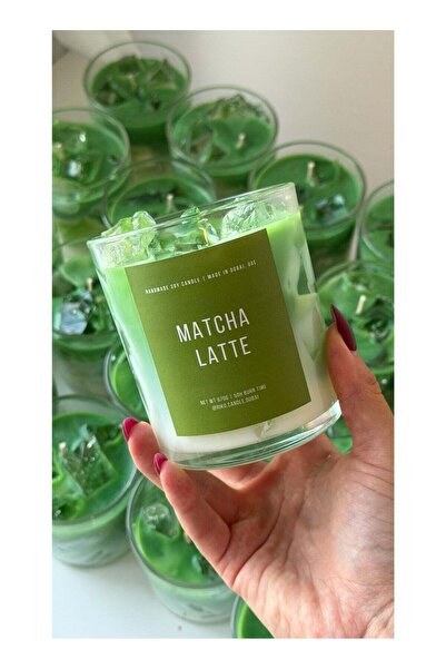 Generic Riko Matcha Latte Scented Jar Candle with lid - 350 gms (12.3 oz) | 1...