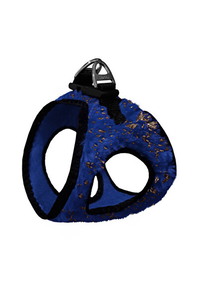 pınaxar Triple Lock Glittery Plush Cat and Dog Collar 20-24 cm - Small Navy Blue