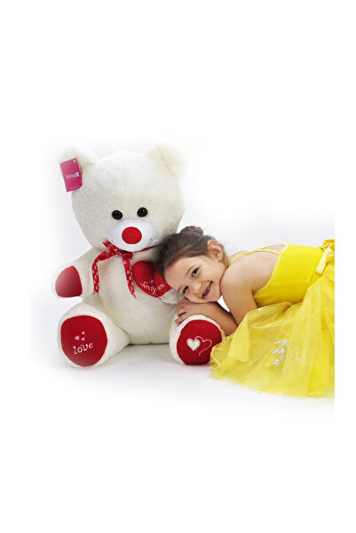 Nur store Çanta 1045E Sl Tikil Bear 57cm Ecru
