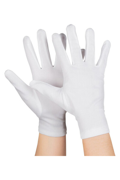 pınaxar White Color Chuk Boy Lycra Pantomime Gloves