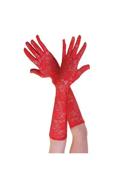 pınaxar Red Color Medium Size Lace Gloves