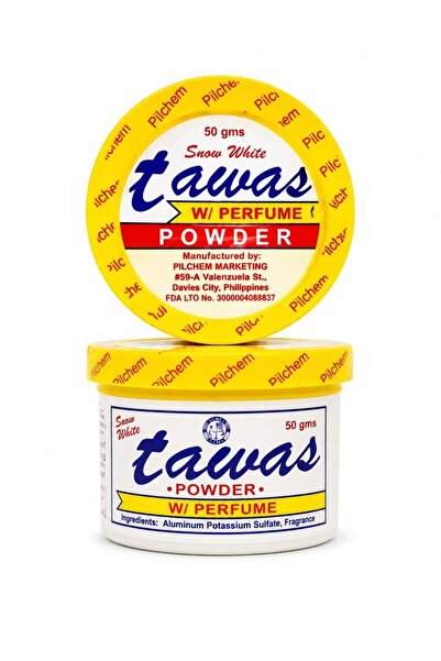Snow White Tawas Tawas Powder with Perfume, Natural Mineral Alum for Face & B...