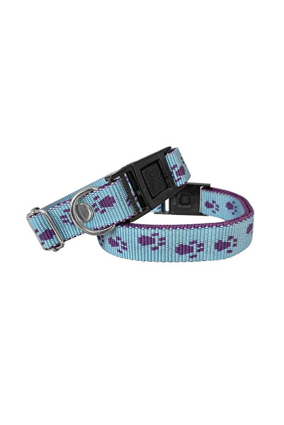 pınaxar Dog Collar Paw Print Woven 2 cm - Min: 30 cm - Max: 50 cm Open or Closed