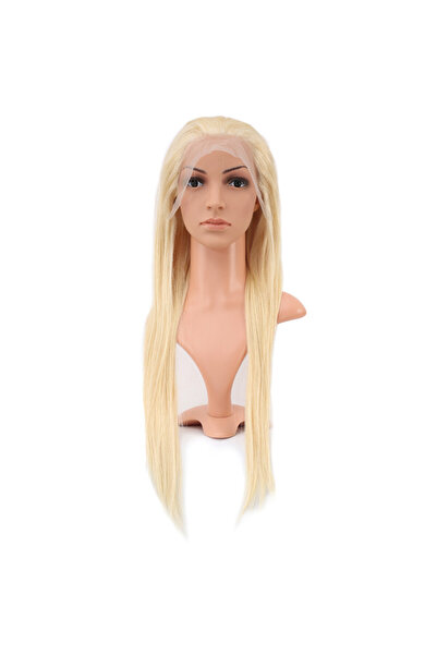 Generic Brand Treecrown Wig Real Front Lace Straight Platinum Tulle Wig / 65/...