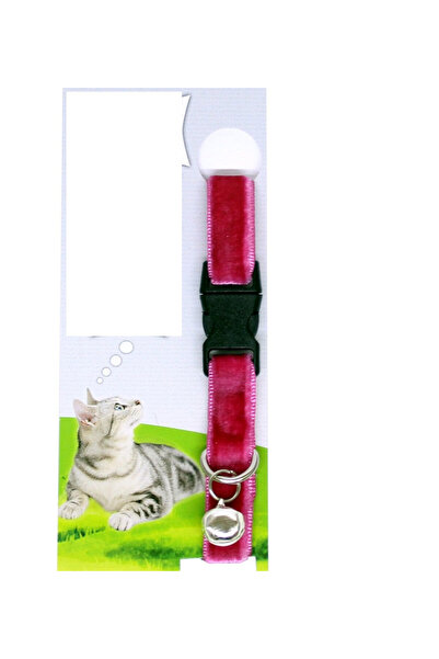 pınaxar Velvet Textured Adjustable Rattle Cat Collar